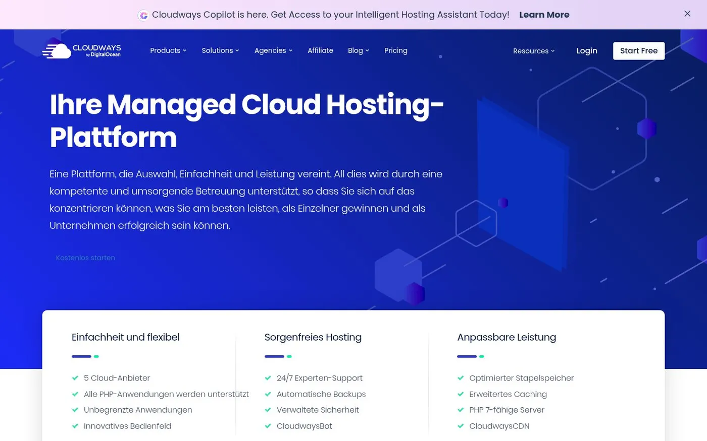 Screenshot of cloudways.com
