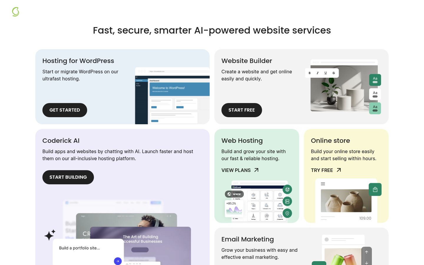 Screenshot of siteground.com