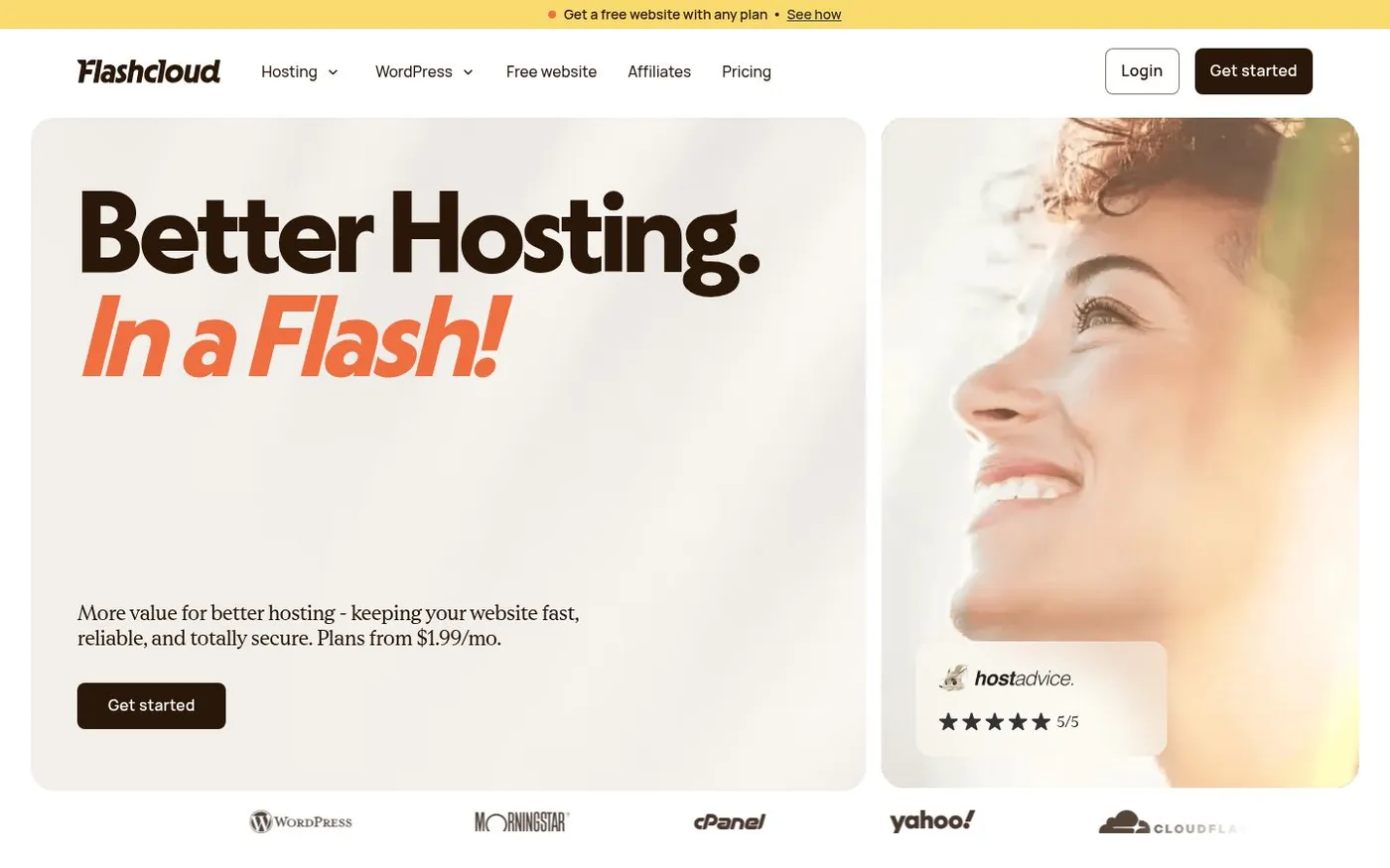 Screenshot of flashcloud.com