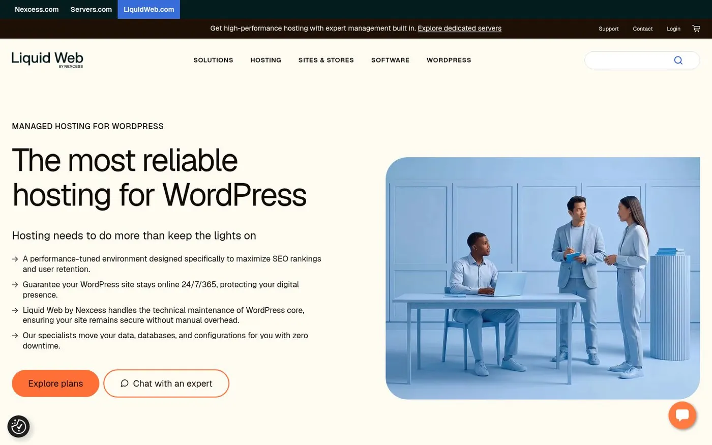 Screenshot of liquidweb.com