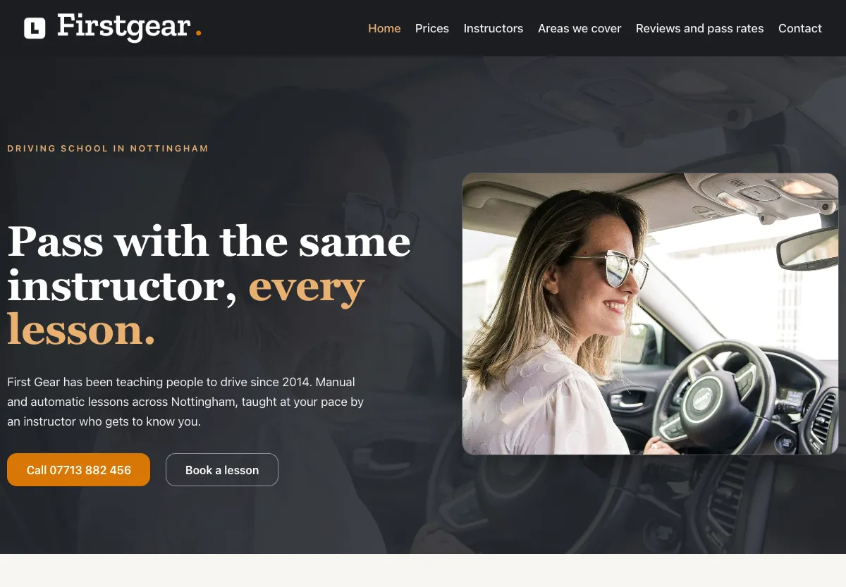 Firstgear - education & learning preview site built by the Flashcloud team
