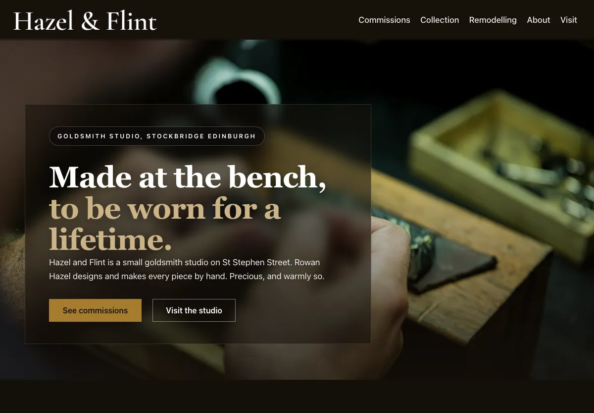 Hazel & Flint - shops & retail preview site built by the Flashcloud team