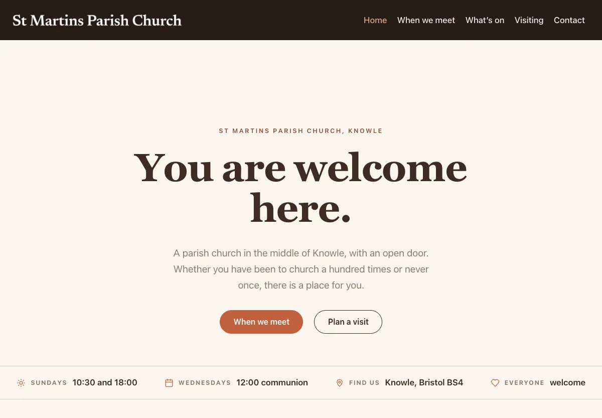 St Martins Parish Church - community & causes preview site built by the Flashcloud team