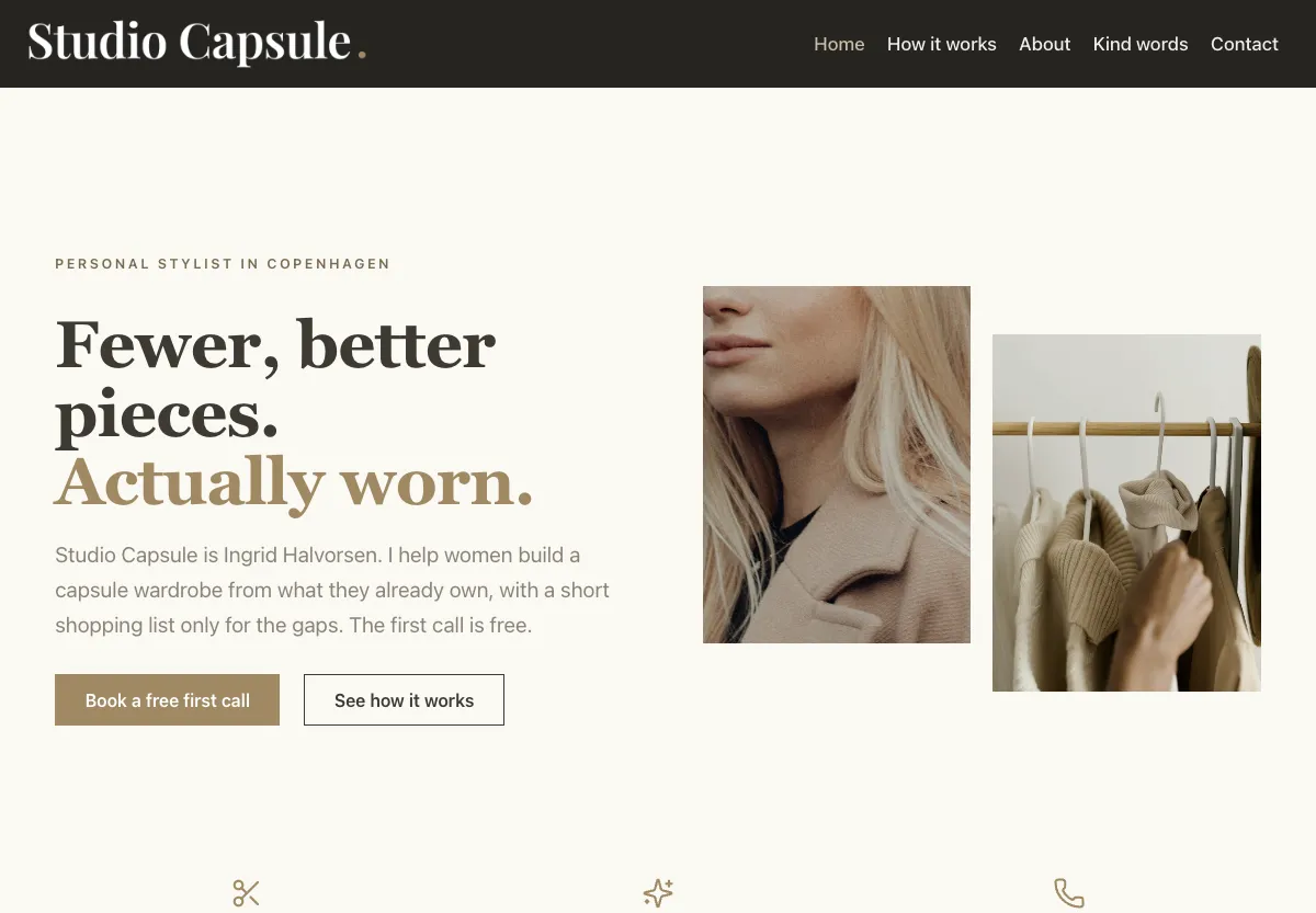 Studio Capsule - beauty & style preview site built by the Flashcloud team